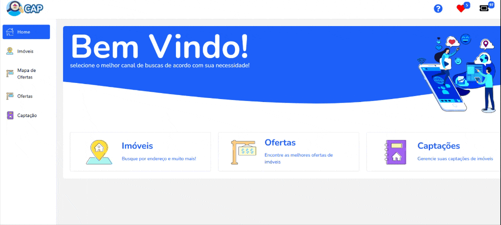 Kanban de captações